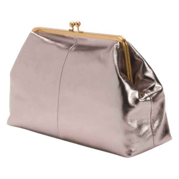 AMERICAN LEATHER CO. Leather Oversized Kisslock Clutch - Picture 4 of 4